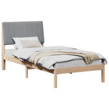 Bed Frame with Headboard Brown 90 x 200 cm Solid Pine Wood 878914