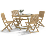 5 Piece Garden Dining Set Solid Wood Acacia 3214236