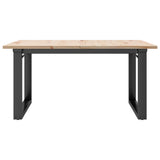 Coffee Table O-Frame 90x90x45 cm Solid Wood Pine and Steel 3282665
