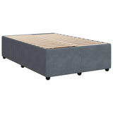 Bed Frame without Mattress Dark Grey Double Velvet 3285044