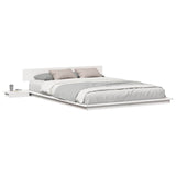 Bed Frame White 150 x 200 cm Wood 872396