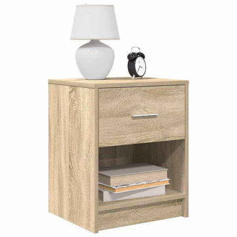 ZNTS Bedside Cabinets 2 pcs with Drawer Sonoma Oak 40x34x50 cm 858772