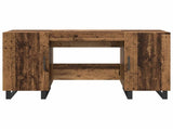 Desk with Shelf Old wood 140 x 50 x 75 cm Engineered wood 879528