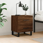 ZNTS Bedside Cabinet Brown Oak 40x35x47.5 cm Engineered Wood 827370