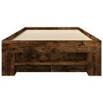 Bed Frame without Mattress Smoked Oak 90x200 cm Engineered Wood 3295496