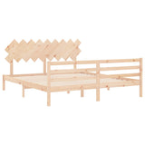 Bed Frame without Mattress Super King Size Solid Wood 3195301