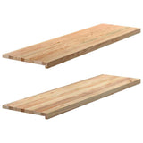 Window Sills 2 pcs Untreated 140x40x2 cm Solid Wood Oak 4009123