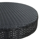 Garden Table Black PE rattan, Powder-coated steel Counter Height 45856