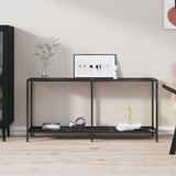 Console Table Black 160x35x75.5 cm Tempered Glass 331701