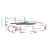 Bed Frame with Headboard without Mattress Grey Sonoma 160x200 cm 3295553