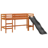 Kids' Loft Bed with Tunnel White&Black 80x200 cm Solid Wood Pine 3309098