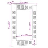 Bathroom Mirror Natural 50 x 70 x 3 cm Solid Mango Wood 4018291