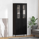 Highboard Black Oak 69.5 x 34 x 180 cm Engineered Wood 3416261