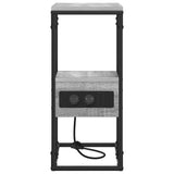 Bedside Cabinet Grey sonoma 41.5 x 26 x 60.5 cm Engineered wood 859608