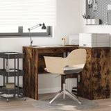 Desk with Shelf Smoked Oak 102 x 50 x 75 cm Engineered Wood 869542