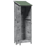 Garden Shed with Roof Grey 59.5 x 56 x 176.5 cm Solid Fir Wood 42033446