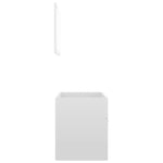 ZNTS 2 Piece Bathroom Furniture Set High Gloss White Engineered Wood 804788