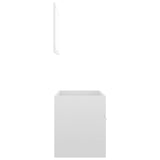 ZNTS 2 Piece Bathroom Furniture Set High Gloss White Engineered Wood 804788
