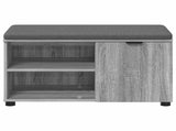 Hall Bench with Cushion with Shelf Grey Sonoma 80 x 38 x 46 cm 891509