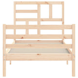 Bed Frame without Mattress Single Solid Wood 3194861