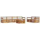 Outdoor Sofa Set 7 pcs Natural Solid Acacia Wood 3373044