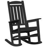Garden Rocking Chair Black 92 x 70 x 108cm HDPE 42006615