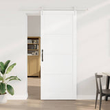 Sliding Door ORKDAL White 93 x 232 cm Solid Pine Wood 3333715