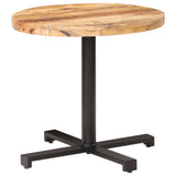 Bistro Table Round 80x75 cm Rough Mango Wood 320269