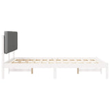 Bed Frame with Upholstered Headboard Light Grey 160 x 200 cm 877898