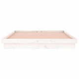 LED Bed Frame without Mattress White 120x200 cm Solid Wood 819968
