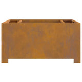 Fire Pit Brown 80 x 80 x 40 cm Weathering Steel 858965