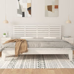 ZNTS Wall Headboard White 206x3x63 cm Solid Wood Pine 824719