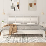 ZNTS Wall Headboard White 206x3x63 cm Solid Wood Pine 824719