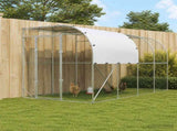 Against Wall Chicken Coop Silver 400 x 200 x 215 cm 3434741