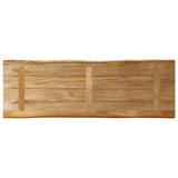 Table Top Live Edge 120x40x2.5 cm Solid Wood Rough Mango 370662