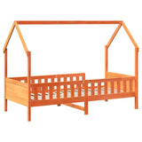 Kids' House Bed Frame without Mattress Wax Brown 80x200 cm Pine 850706