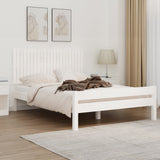 Wall Headboard White 140x3x60 cm Solid Wood Pine 824869