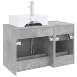 Bathroom Furniture Set 2 pcs Concrete Grey Engineered Wood 3403971