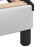 Bed Frame without Mattress "Zadar" White and Black 120x200 cm Faux Leather 3208176