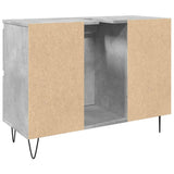 Bathroom Cabinet Concrete Grey 80x33x60 cm Engineered Wood 857234