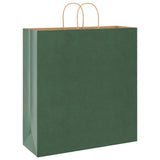 Paper Bags 250 pcs with Handles Green 45x17x48 cm 4101737
