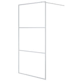 Walk-in Shower Wall Silver 100x195 cm Clear ESG Glass 152117