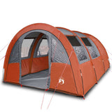 Camping Tent Tunnel 4-Person Grey and Orange Waterproof 94402