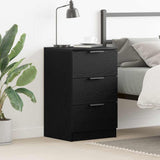Bedside Cabinet Black Oak 40 x 65 x 65 cm Engineered Wood 862767