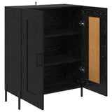 Sideboard Black Oak 69.5 x 34 x 90 cm Engineered Wood and Iron 881605