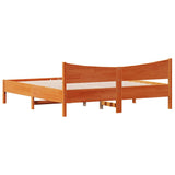 Bed Frame without Mattress Wax Brown 180x200 cm Super King Solid Wood Pine 3216362