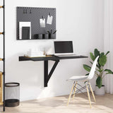 Folding Wall Table Black 100x60x56 cm Engineered Wood 342647