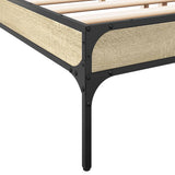 Bed Frame without Mattress Sonoma Oak 200x200 cm 844997