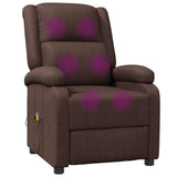 Massage Chair Brown Faux Leather 340164