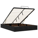 ZNTS Ottoman Bed with Mattresses Black 140x200cm Velvet 3313477